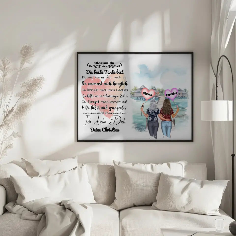 Poster Warum du die beste Tante bist Personalisiert