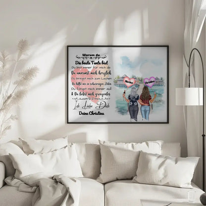 Poster Warum du die beste Tante bist Personalisiert