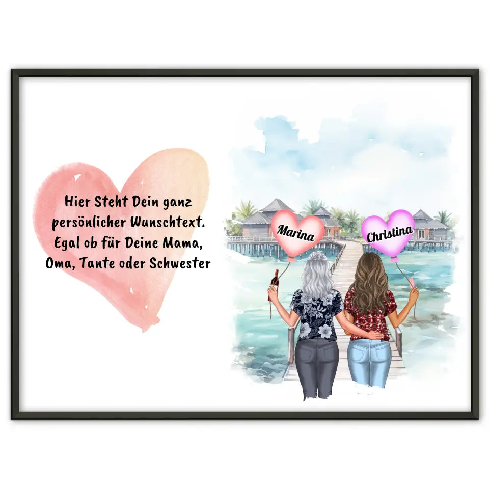 Poster mit Wunschtext Patentante mit Namen