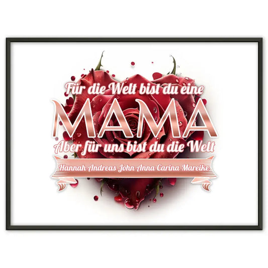 Rosenherz Poster für Mama Unsere Welt 1