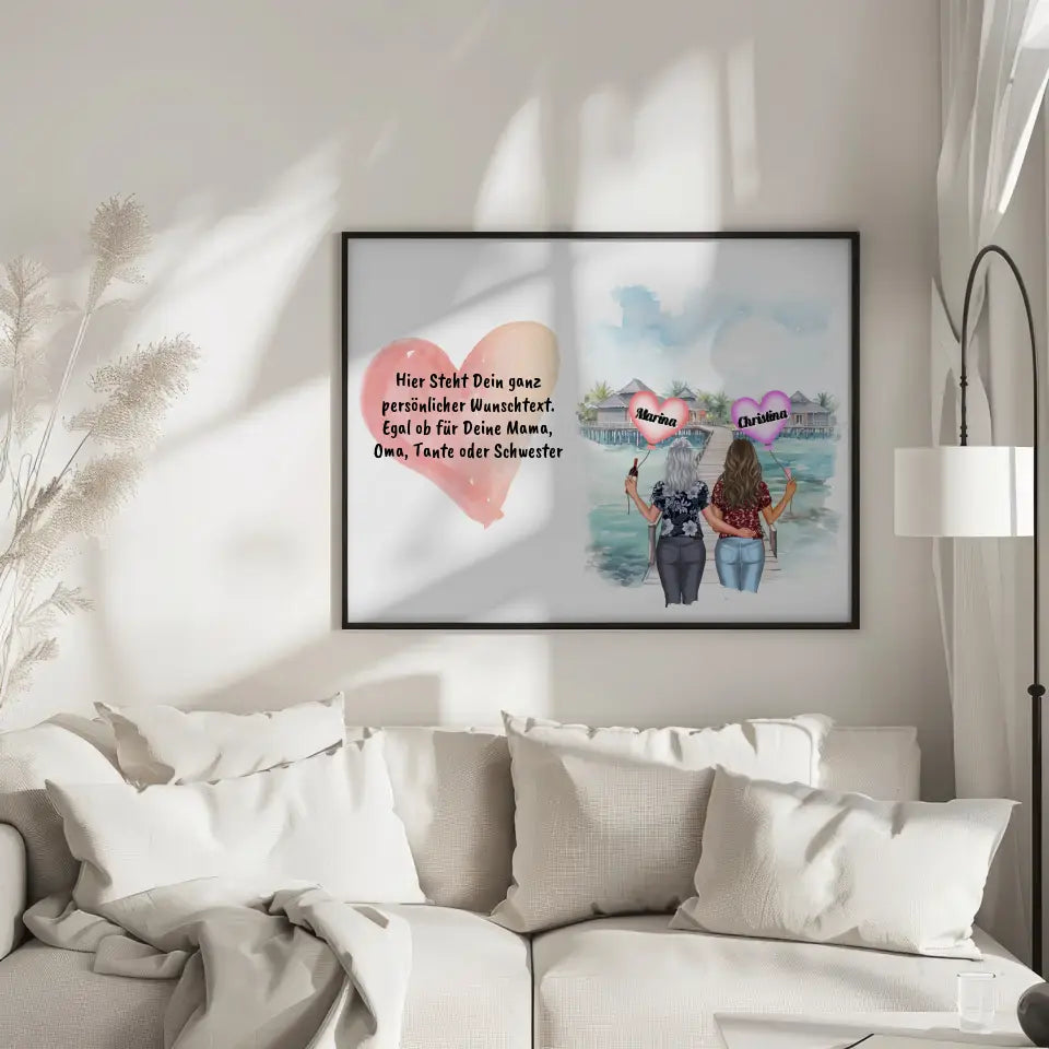 Poster mit Wunschtext Patentante mit Namen