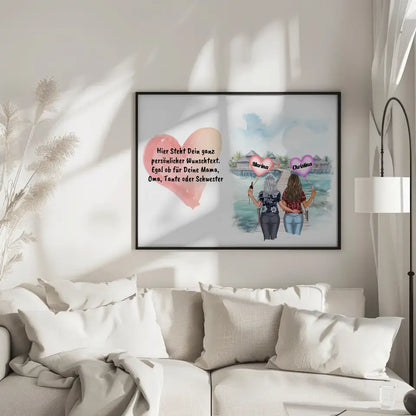 Poster mit Wunschtext Patentante mit Namen