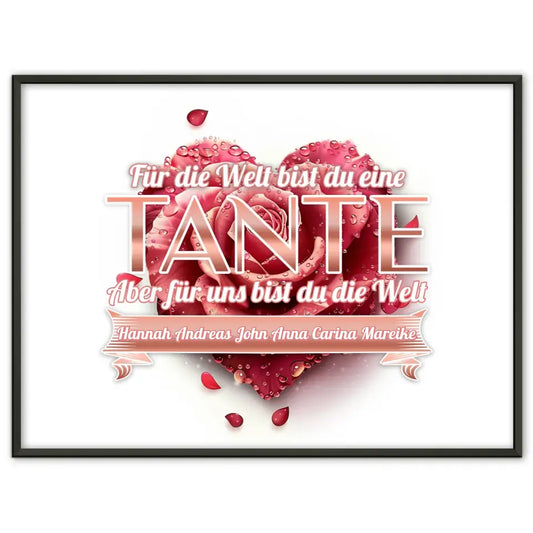 Rosenherz Poster für Tante Unsere Welt