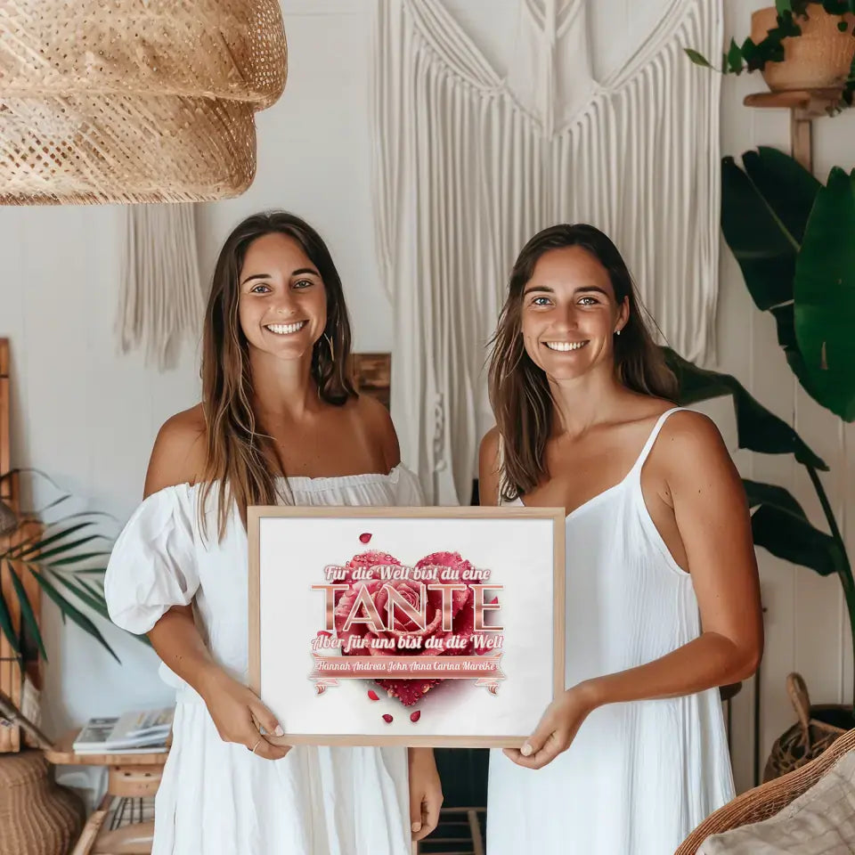 Rosenherz Poster für Tante Unsere Welt