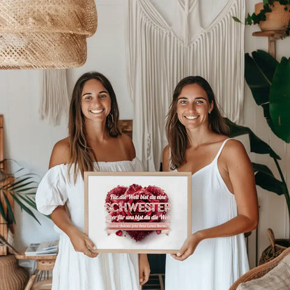 Rosenherz Poster für Schwester Unsere Welt