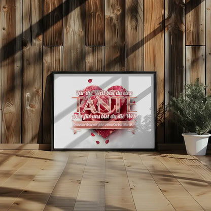 Rosenherz Poster für Tante Unsere Welt