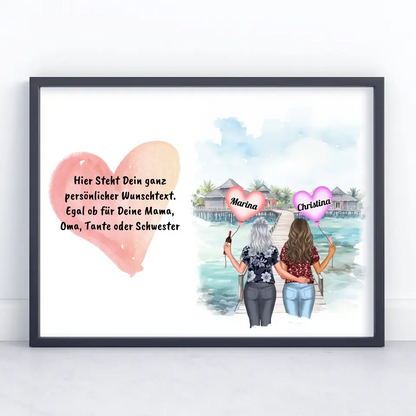 Poster mit Wunschtext Patentante mit Namen