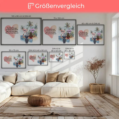 Individuelles Wunschtext Poster Schwester mit Namen