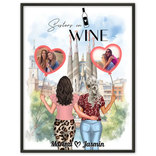 Beste Freundin Poster Sisters in Wine Viele Optionen und Fotos