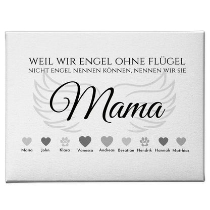 Personalisierte Leinwand Engel ohne Flügel Mama