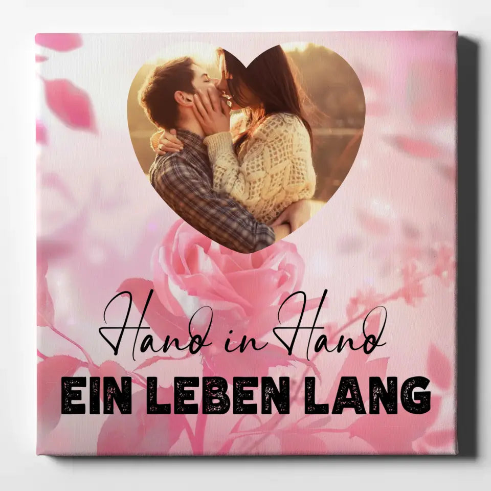 Foto Leinwand Paare für Valentinstag mit Foto