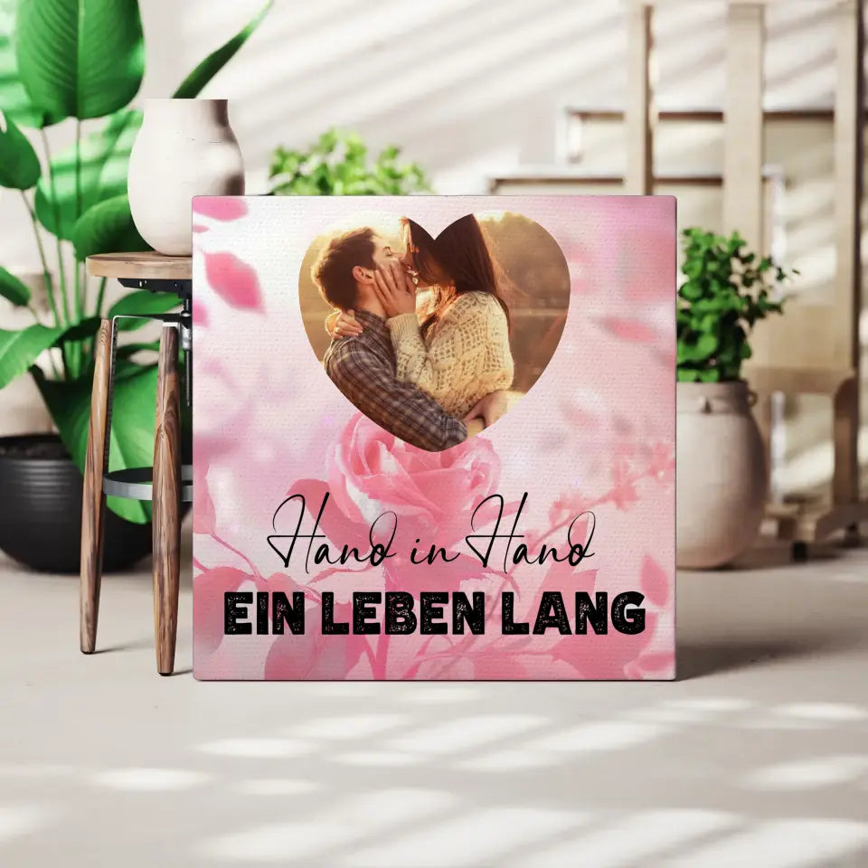 Foto Leinwand Paare für Valentinstag mit Foto