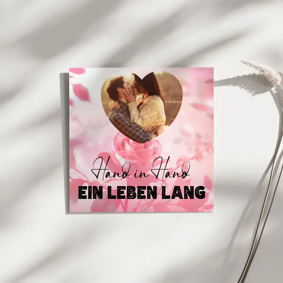 Foto Leinwand Paare für Valentinstag mit Foto