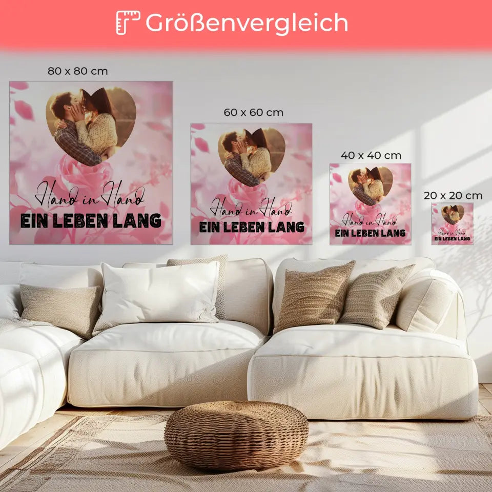 Foto Leinwand Paare für Valentinstag mit Foto