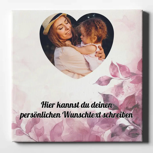 Personalisierte Leinwand Mama für Muttertag Mit Foto und Wunschtext