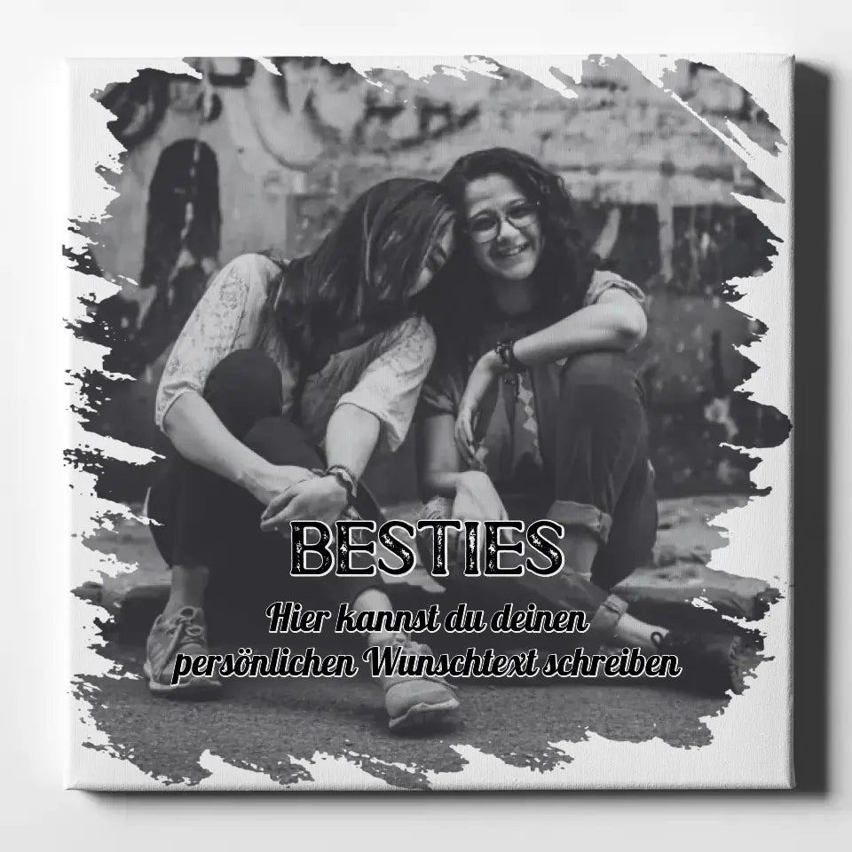 Foto Leinwand Beste Freundin Zum Geburtstag mit Wunschtext
