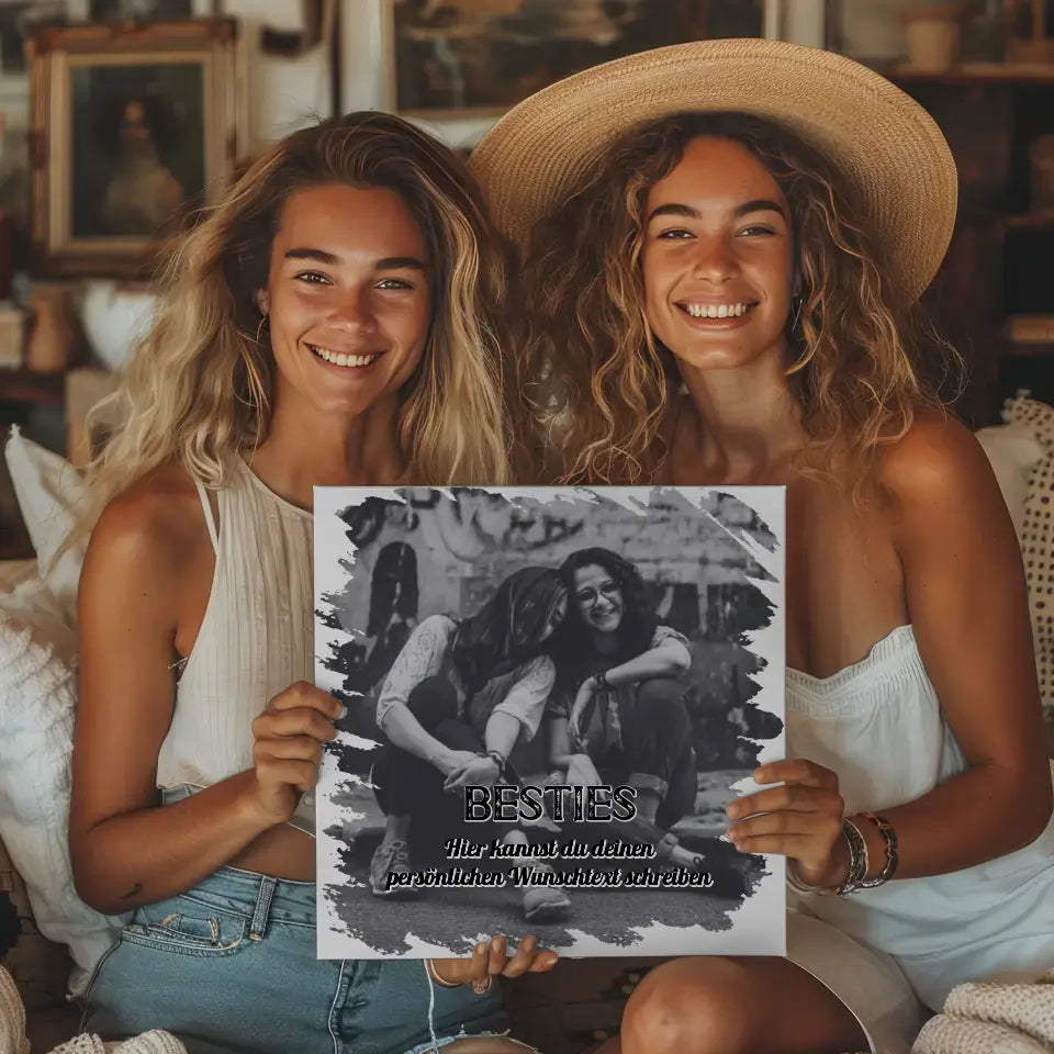 Foto Leinwand Beste Freundin Zum Geburtstag mit Wunschtext