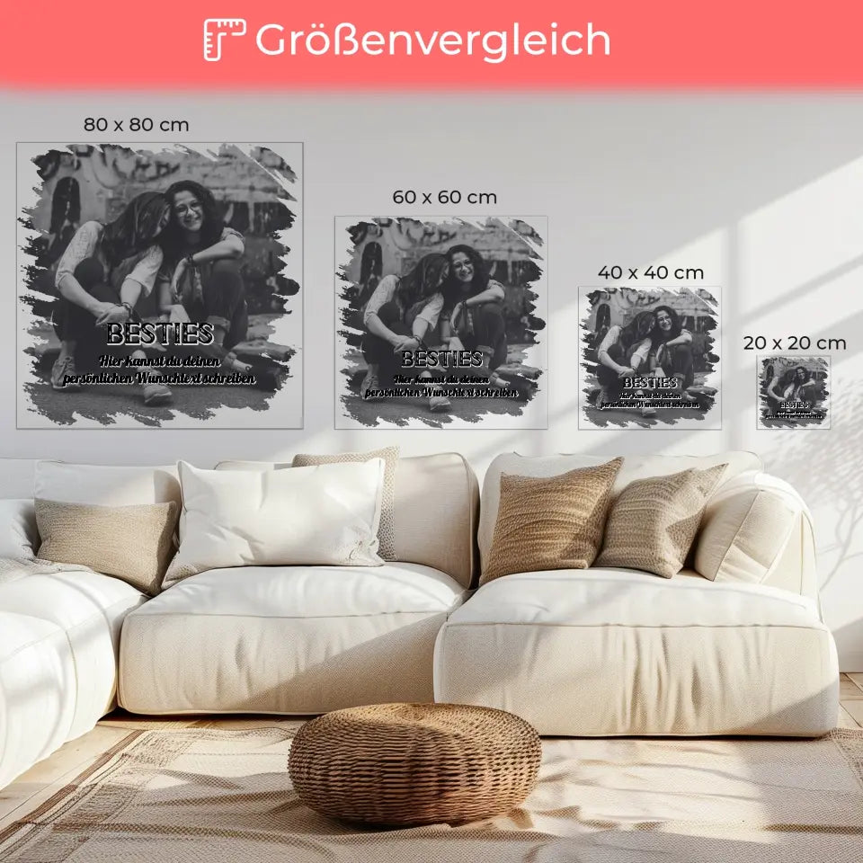 Foto Leinwand Beste Freundin Zum Geburtstag mit Wunschtext