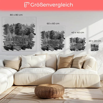 Kollegin Leinwand Personalisiert Verabschiedung 1 Foto & Wunschtext