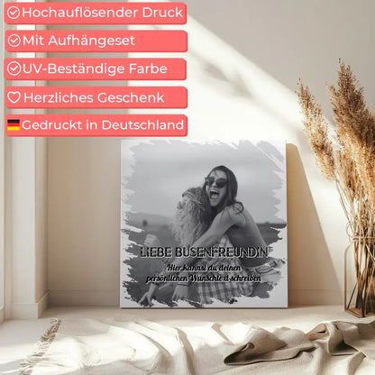 Beste Freundin Leinwand Zum Geburtstag 1 Foto & Wunschtext