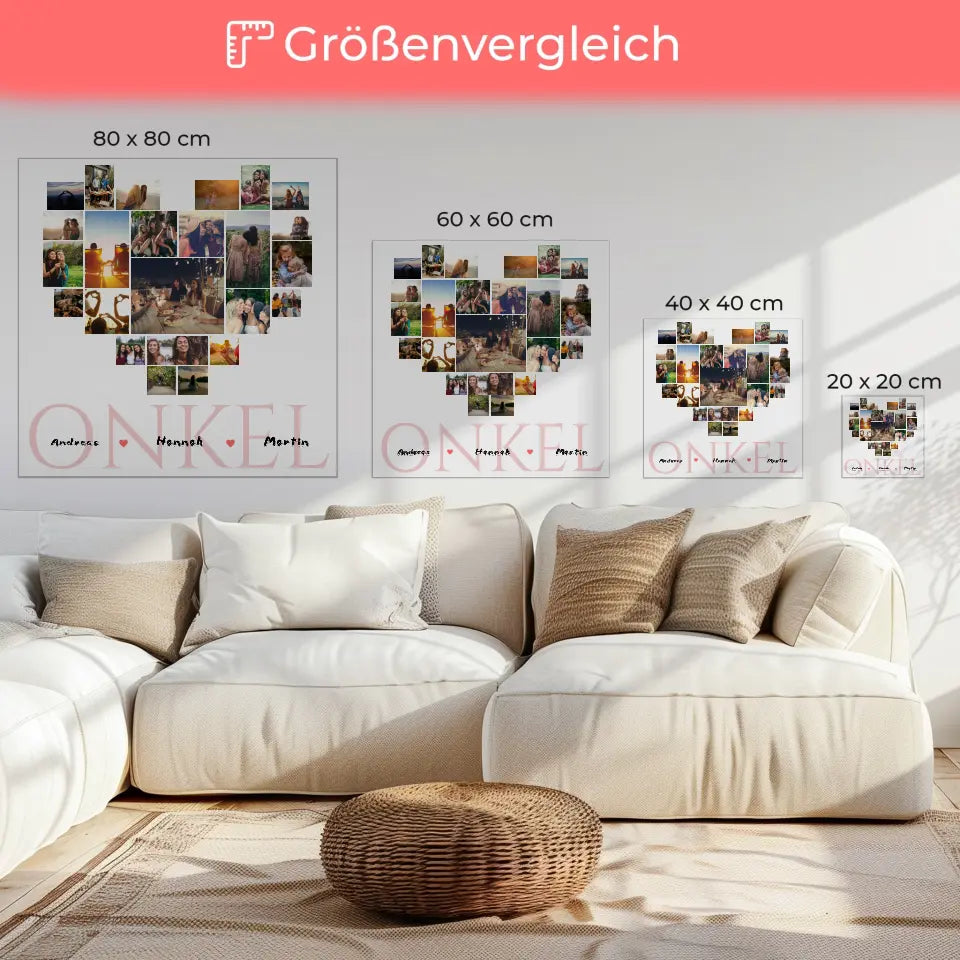 Fotocollage Personalisiert für besten Onkel mit Namen