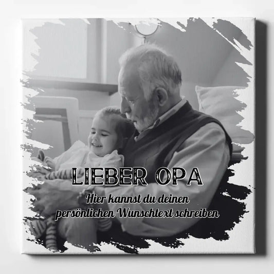 Leinwand personalisiert Opa 1 Foto & Wunschtext