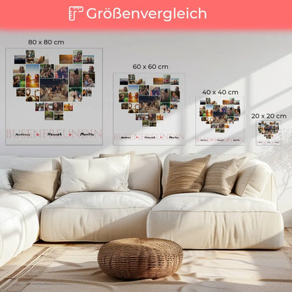 Fotocollage Leinwand für Beste Freundin Zum Geburtstag 24 Fotos