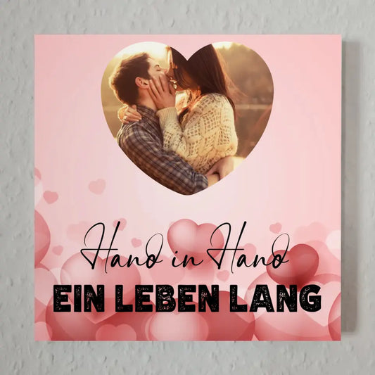 Personalisiertes Fotoboard Paare für Valentinstag für Herz Foto