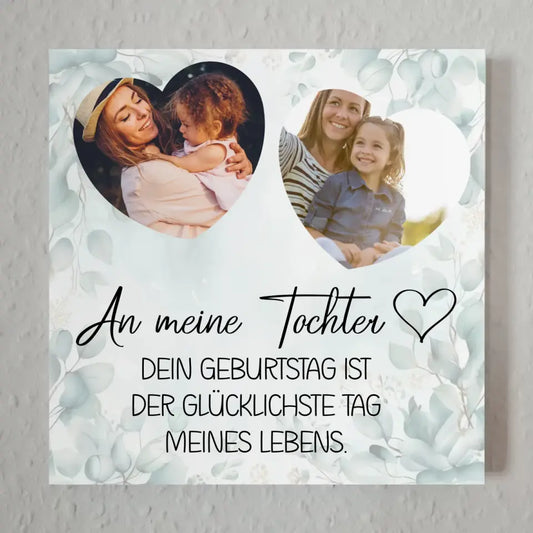 Magnetisches Fotoboard Mama für Muttertag mit 2 Fotos und Wunschtext