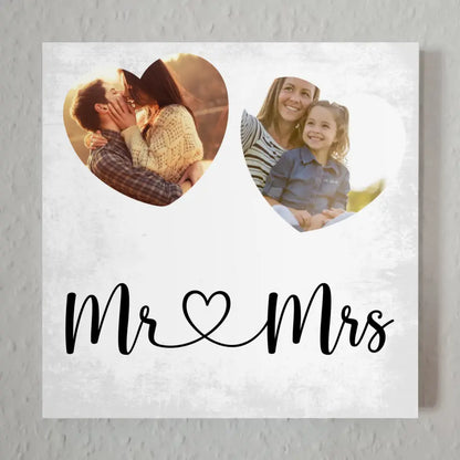 Magnetisches Wandbild Paare für Valentinstag mit 2 Fotos