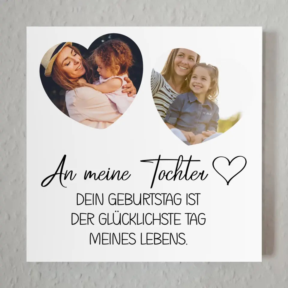 Fotoboard Mama für Muttertag mit 2 Fotos und Wunschtext