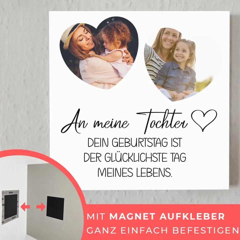 Fotoboard Mama für Muttertag mit 2 Fotos und Wunschtext