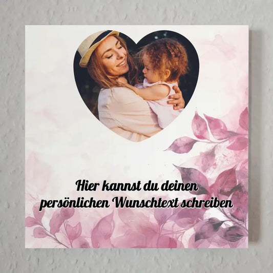 Magnetisches Wandbild Mama für Muttertag Mit Foto und Wunschtext