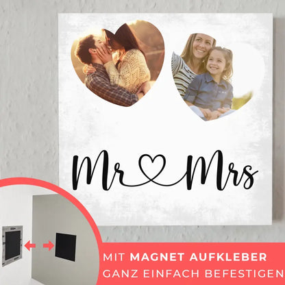 Magnetisches Wandbild Paare für Valentinstag mit 2 Fotos