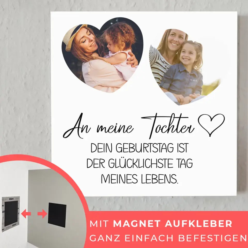 Fotoboard Mama für Muttertag mit 2 Fotos und Wunschtext