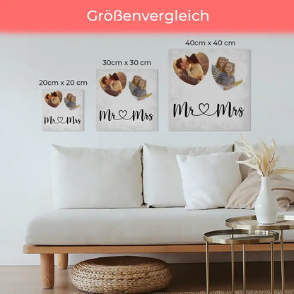 Magnetisches Wandbild Paare für Valentinstag mit 2 Fotos