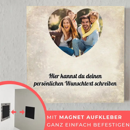 Personalisiertes Fotoboard Familie Mit Foto und Wunschtext