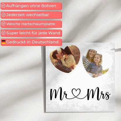 Magnetisches Wandbild Paare für Valentinstag mit 2 Fotos