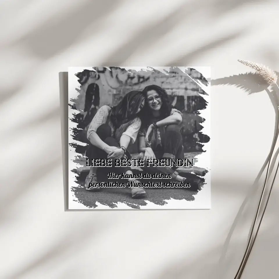 Magnetisches Wandbild für Beste Freundin Zum Geburtstag mit Wunschtext