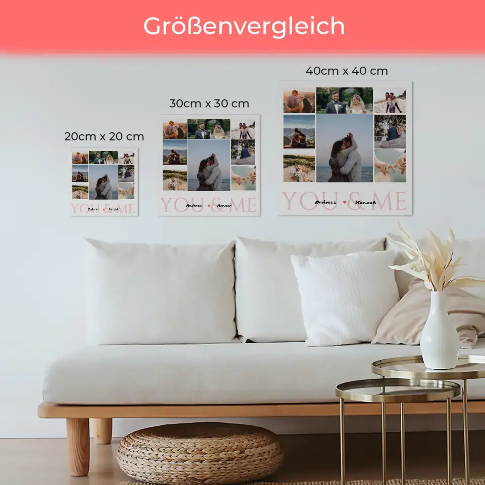 Personalisiertes Fotoboard Verlobte zur Verlobung Fotocollage 8 Fotos