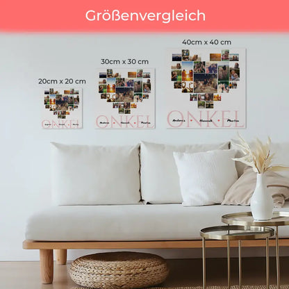 Fotocollage Personalisiert Fotoboard für besten Onkel mit Namen