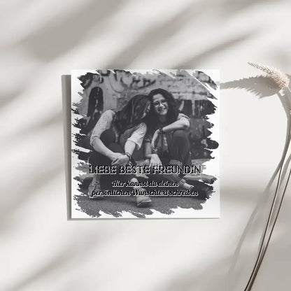 Magnetisches Wandbild für Beste Freundin Zum Geburtstag mit Wunschtext
