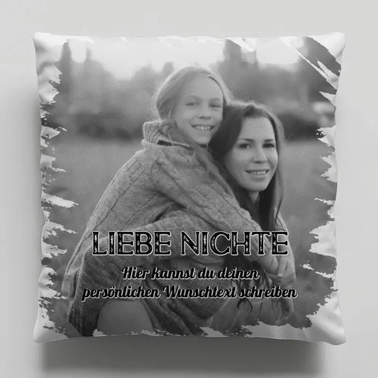 Kissen Personalisiert Nichte 1 Foto & Wunschtext 1