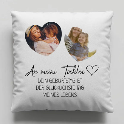 Individuelles Kissen Mama für Muttertag mit 2 Fotos und Wunschtext