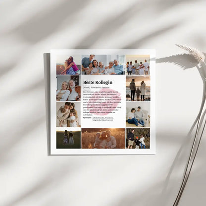 Beste Kollegin Definition Fotoboard Personalisiert 10 Fotos Küsschen