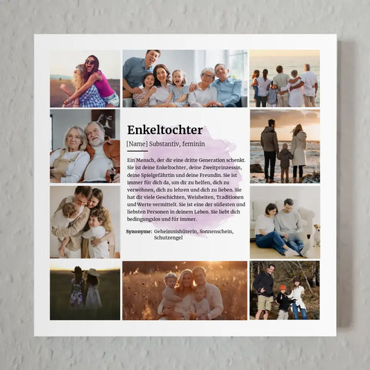 Enkeltochter Definition Personalisiertes Fotoboard 10 Fotos Küsschen