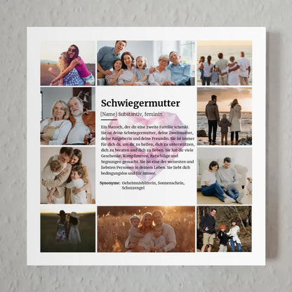 Schwiegermutter Definition Magnetisches Fotoboard 10 Fotos Kristall Herz