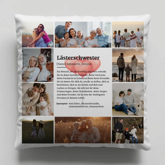 Lästerschwester Definition Personalisiertes Kissen Fotocollage 10 Fotos 1