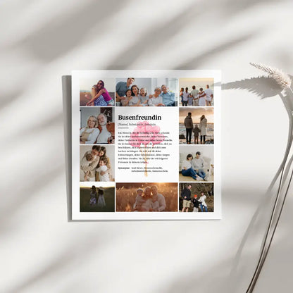 Definition Busenfreundin Leinwand personalisiert Herz Ballons