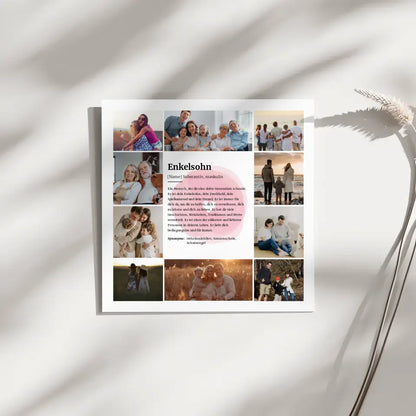 Definition Enkelsohn Leinwand personalisiert Watercolor Herz